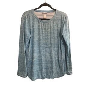 Tommy Bahama Activewear Shirt Top Womens Small Long Sleeve Thumb Hole Blue #5665